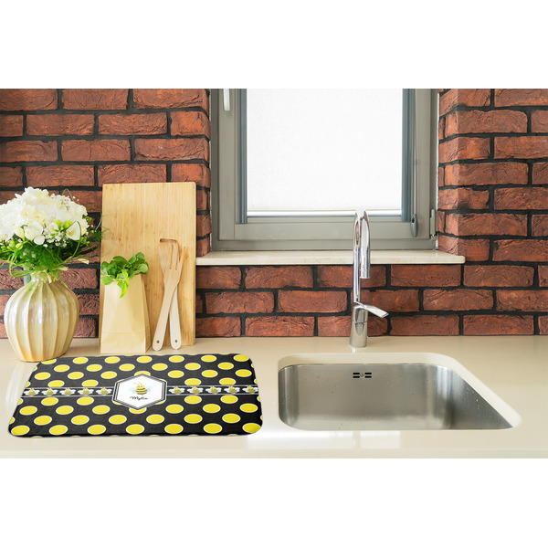 Bee & Polka Dots Dish Drying Mat - LIFESTYLE 2