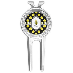 Bee & Polka Dots Golf Divot Tool & Ball Marker (Personalized)