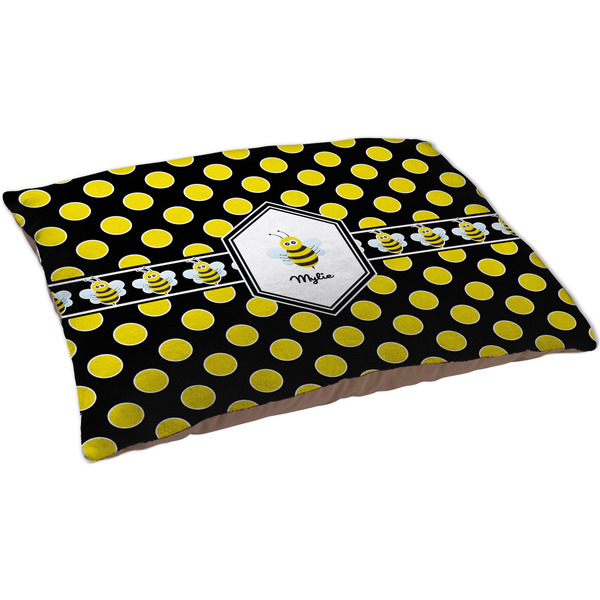 Bee & Polka Dots Dog Bed - Large