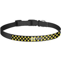 Bee & Polka Dots Dog Collar - Large (Personalized)