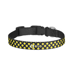 Bee & Polka Dots Dog Collar - Small (Personalized)