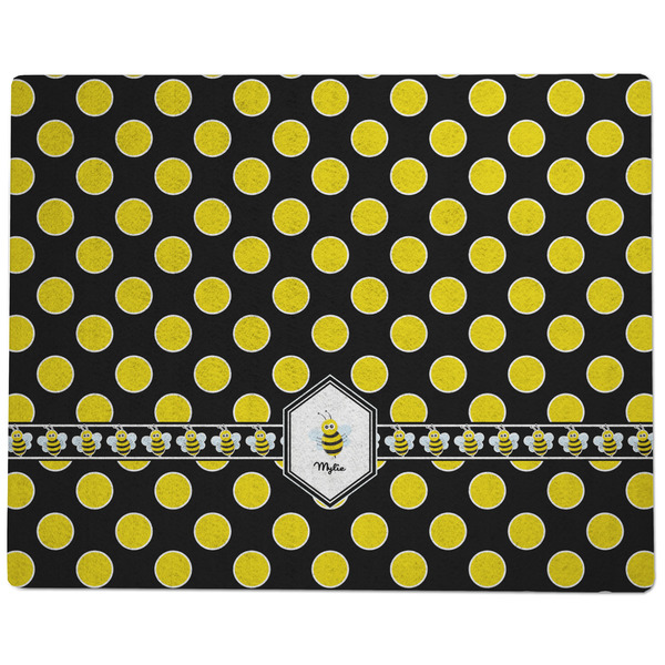 Bee & Polka Dots Dog Food Mat - Large without Bowls