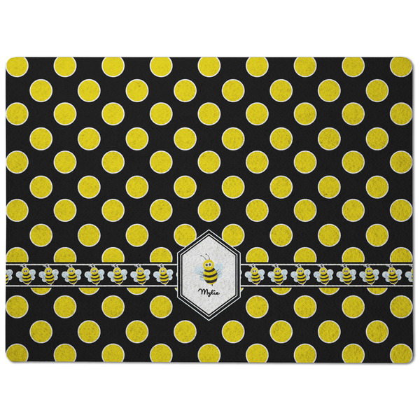 Bee & Polka Dots Dog Food Mat - Medium without bowls