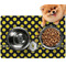 Bee & Polka Dots Dog Food Mat - Small w/ Name or Text