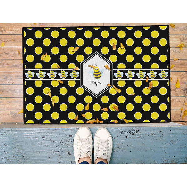 Bee & Polka Dots Door Mat - LIFESTYLE (Med)