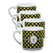 Bee & Polka Dots Double Shot Espresso Mugs - Set of 4 Front