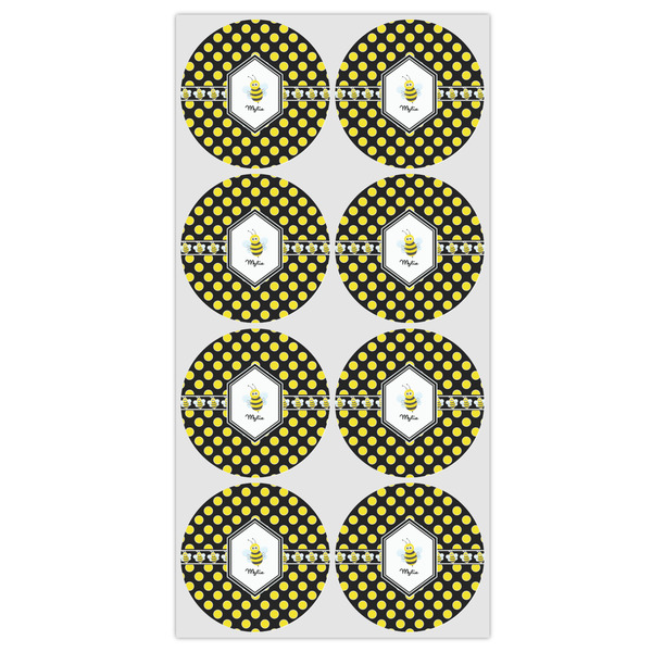Bee & Polka Dots Drink Topper - Medium - Set of 12