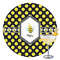 Bee & Polka Dots Printed Drink Topper - 3.5" (Personalized)