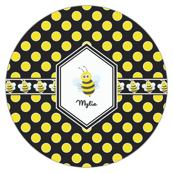 Bee & Polka Dots Drink Topper - XLarge - Single