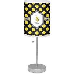 Bee & Polka Dots 7" Drum Lamp with Shade (Personalized)