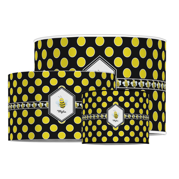 Bee & Polka Dots Drum Lampshades - MAIN