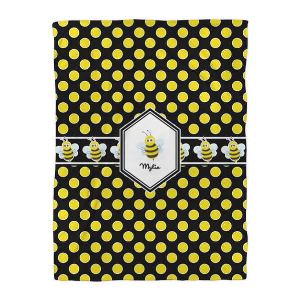 Bee & Polka Dots Duvet Cover - Twin XL - Front