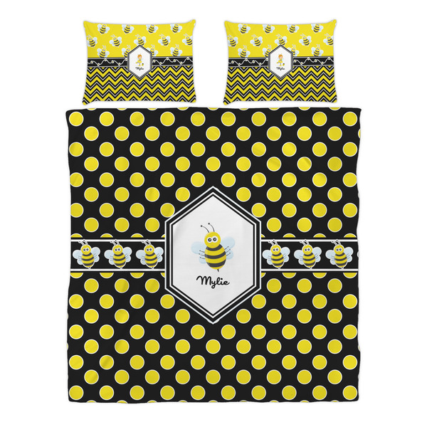 Bee & Polka Dots Duvet cover Set - Queen - Alt Approval