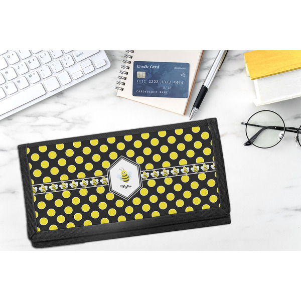 Bee & Polka Dots DyeTrans Checkbook Cover - LIFESTYLE