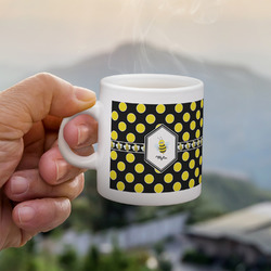 Bee & Polka Dots Single Shot Espresso Cup - Single (Personalized)