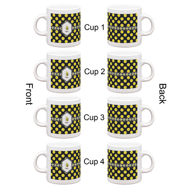 Bee & Polka Dots Espresso Cup Set of 4 - Apvl