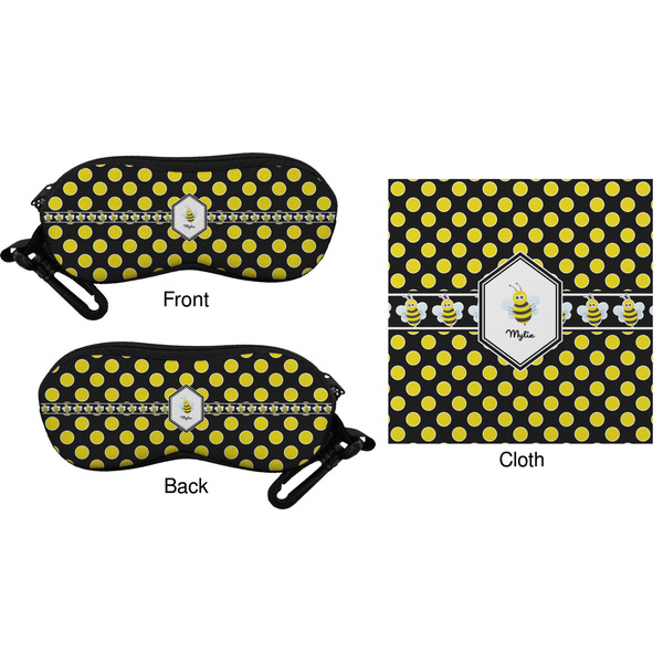Bee & Polka Dots Eyeglass Case & Cloth (Approval)