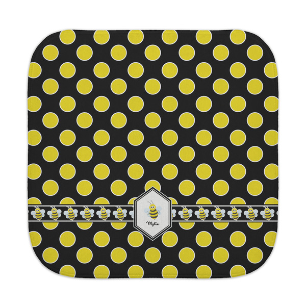 Custom Bee & Polka Dots Face Towel (Personalized)