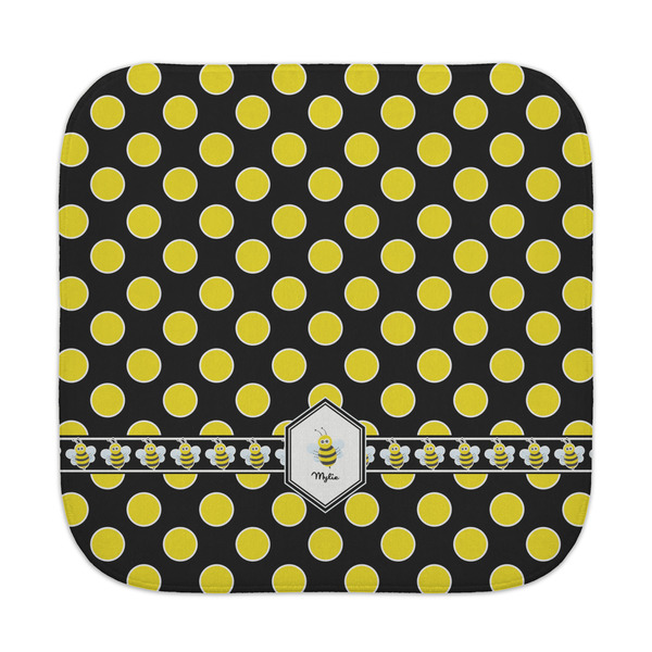 Custom Bee & Polka Dots Face Towel (Personalized)