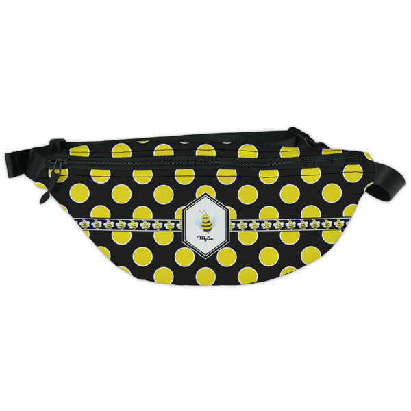 Custom Bee & Polka Dots Fanny Pack - Classic Style (Personalized)