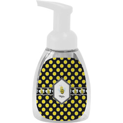 Bee & Polka Dots Foam Soap Bottle - White (Personalized)