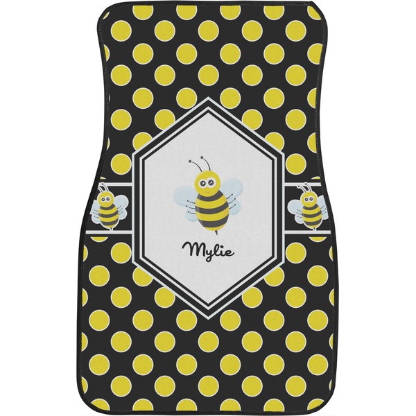 Bee & Polka Dots Custom Car Floor Mats (Front Seat)