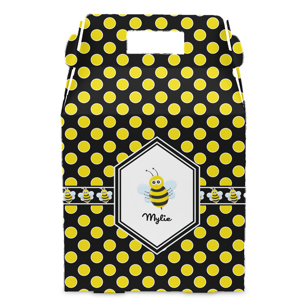 Bee & Polka Dots Gable Favor Box - Front