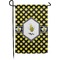 Bee & Polka Dots Small Garden Flag - Double Sided w/ Name or Text