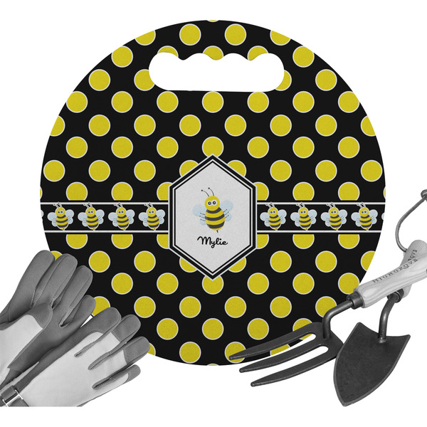 Custom Bee & Polka Dots Gardening Knee Cushion (Personalized)