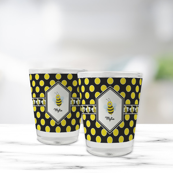 Bee & Polka Dots Glass Shot Glass - Standard - LIFESTYLE