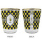 Bee & Polka Dots Glass Shot Glass - with gold rim - APPROVAL