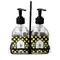 Bee & Polka Dots Glass Soap Lotion Bottle