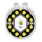 Bee & Polka Dots Golf Ball Marker - Hat Clip - Silver