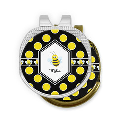 Bee & Polka Dots Golf Ball Marker - Hat Clip