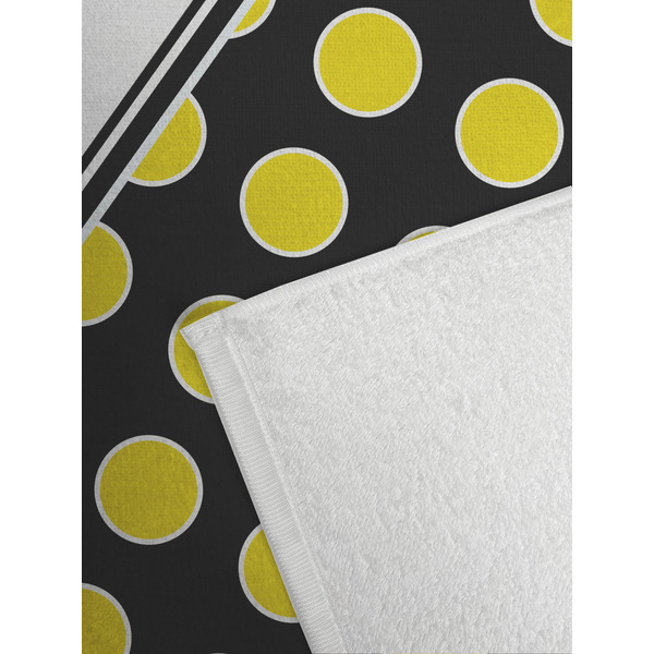 Bee & Polka Dots Golf Towel - Detail