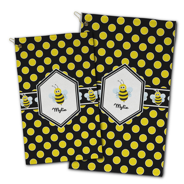 Bee & Polka Dots Golf Towel - PARENT (small and large)
