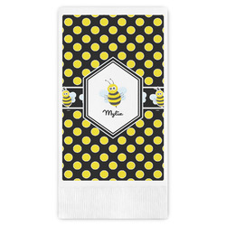 Bee & Polka Dots Guest Paper Towels - Full Color (Personalized)