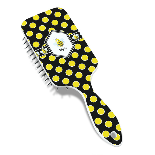 Bee & Polka Dots Hair Brush - Angle View