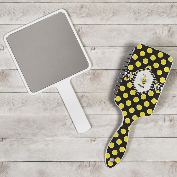 Bee & Polka Dots Hair Brush - In Context