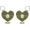 Bee & Polka Dots Heart Keychain (Front + Back)
