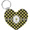 Bee & Polka Dots Heart Keychain (Personalized)