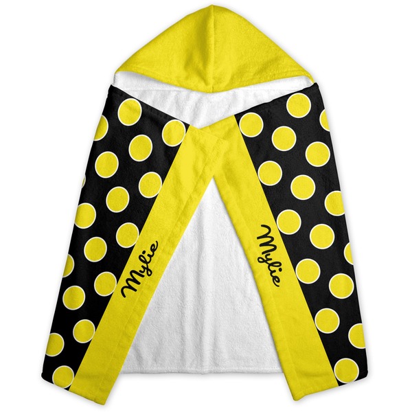 Bee & Polka Dots Hooded Towel - Folded