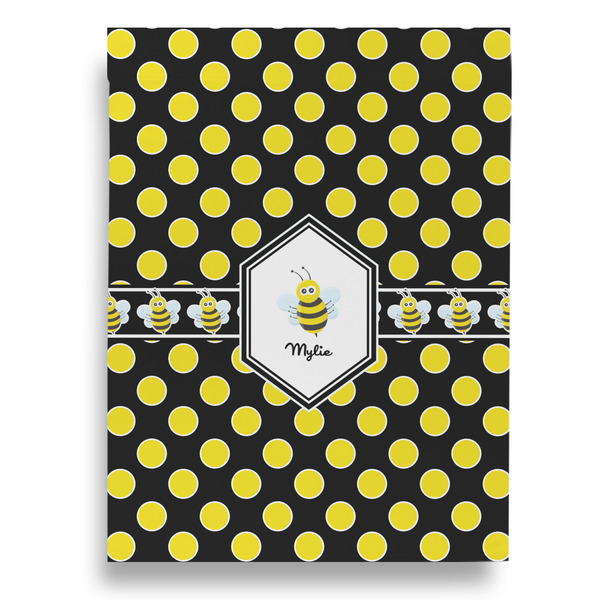Bee & Polka Dots House Flags - Double Sided - FRONT