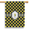 Bee & Polka Dots 28" House Flag (Personalized)