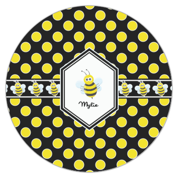 Bee & Polka Dots Icing Circle - XSmall - Single