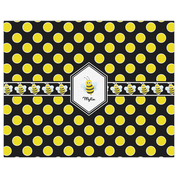 Bee & Polka Dots Indoor / Outdoor Rug - 8'x10' - Front Flat