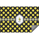 Bee & Polka Dots Indoor / Outdoor Rug - 8'x10' (Personalized)