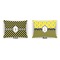 Bee & Polka Dots  Indoor Rectangular Burlap Pillow (Front and Back)