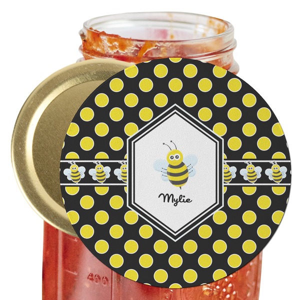 Custom Bee & Polka Dots Jar Opener (Personalized)