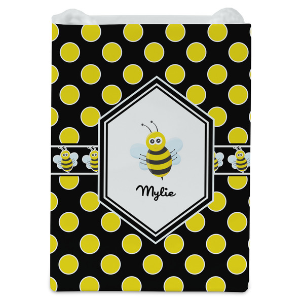 Bee & Polka Dots Jewelry Gift Bag - Gloss - Front